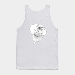 A Rose is a Rose BW Parkinsons Therapy Art Tank Top